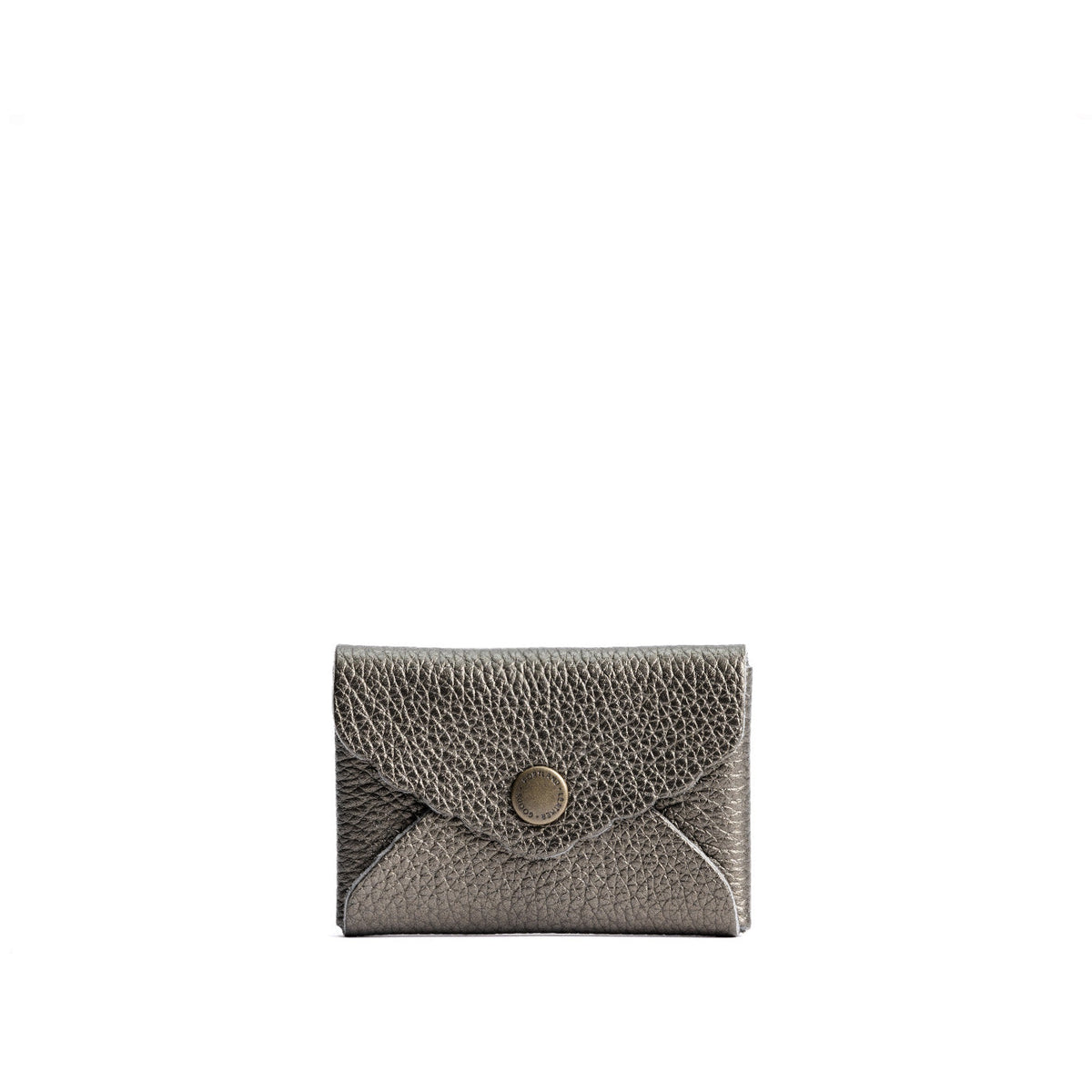 Stardust | Small leather card wallet with scalloped edge