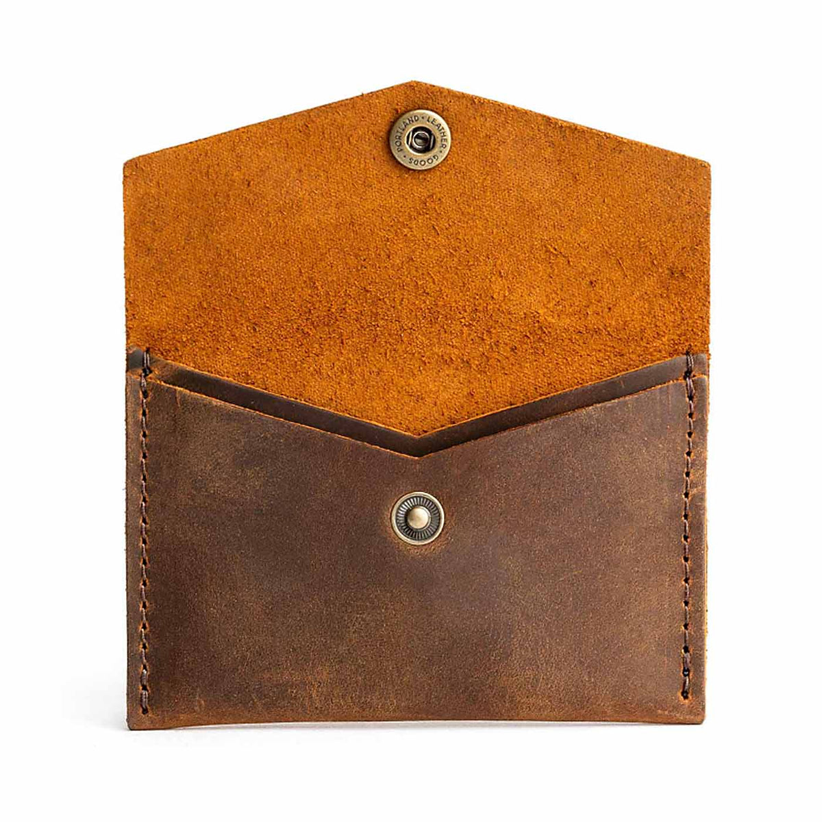 Canyon | Small leather card wallet with snap closure