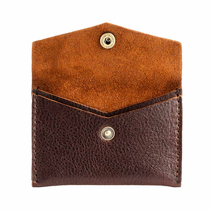 Coldbrew | Small leather card wallet with snap closure