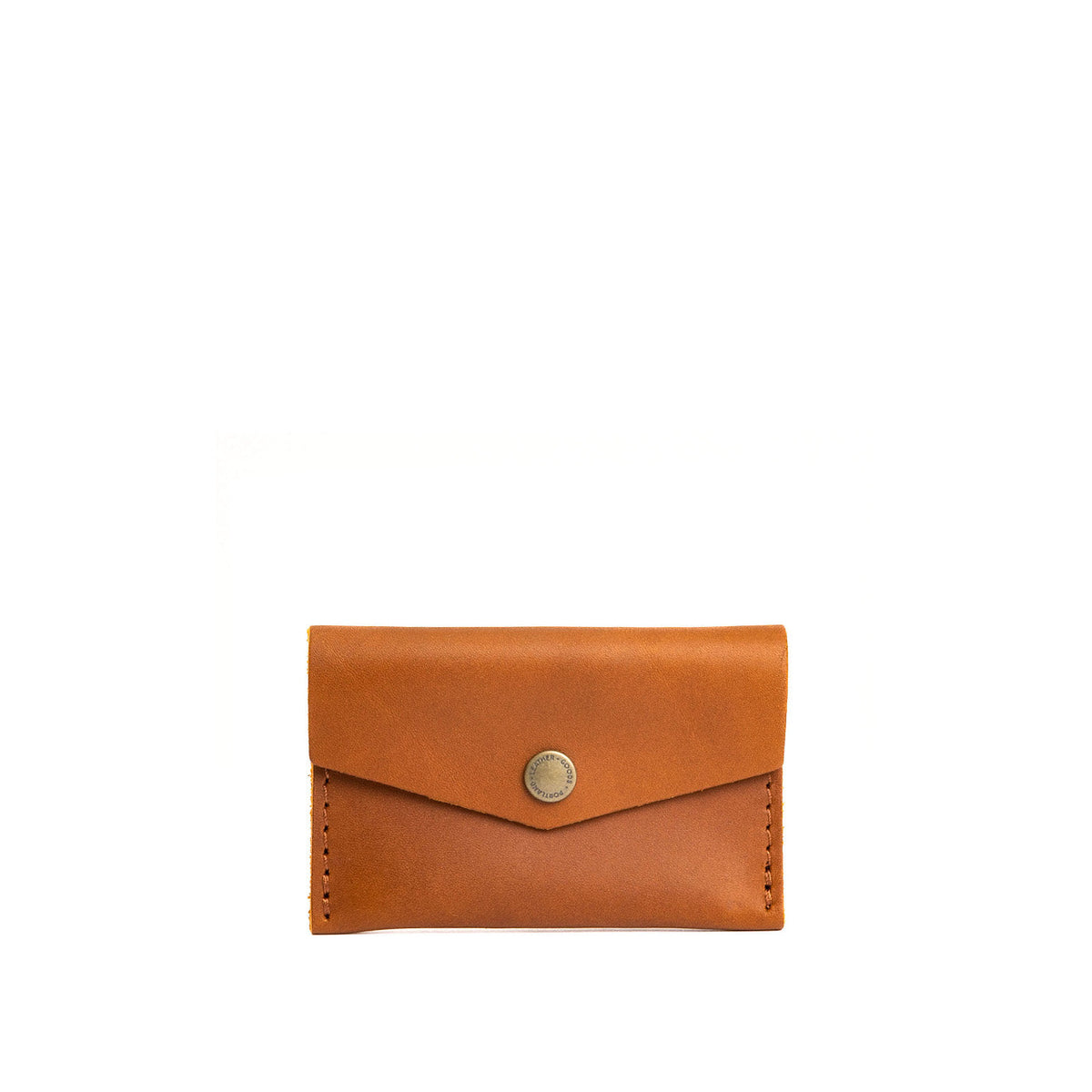 Honey | Small leather envelope card wallet with snap closure