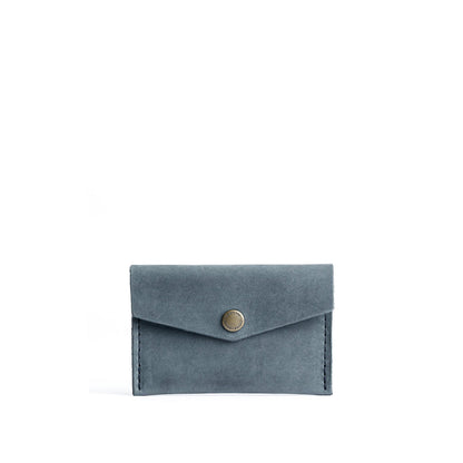 Storm | Small leather card wallet with snap closure