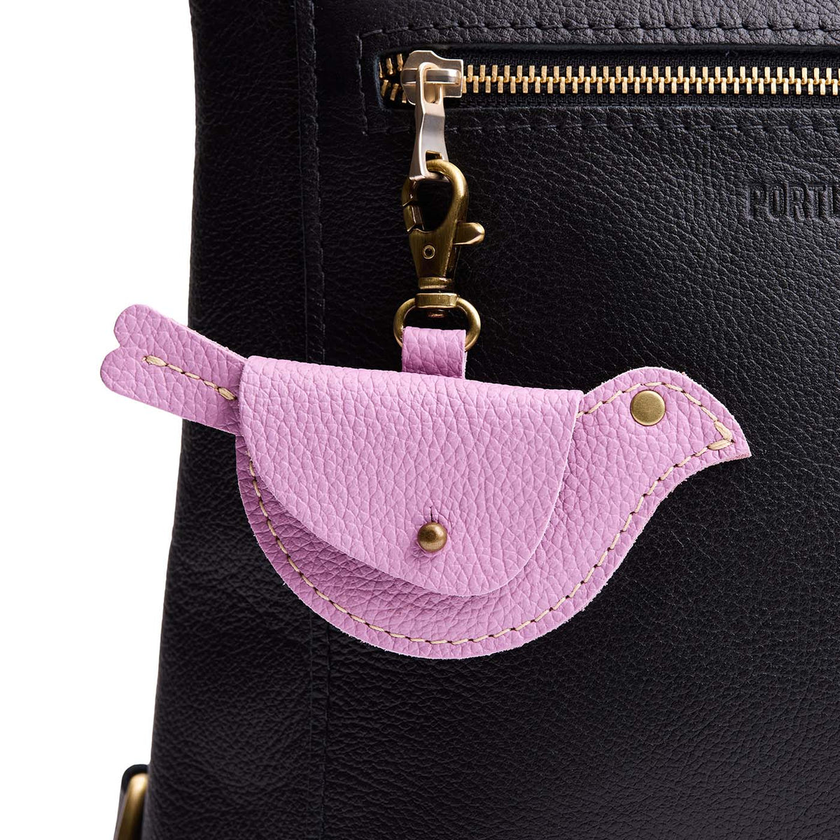 Calla Lily | Bird shaped pouch with button closure and lobster clasp