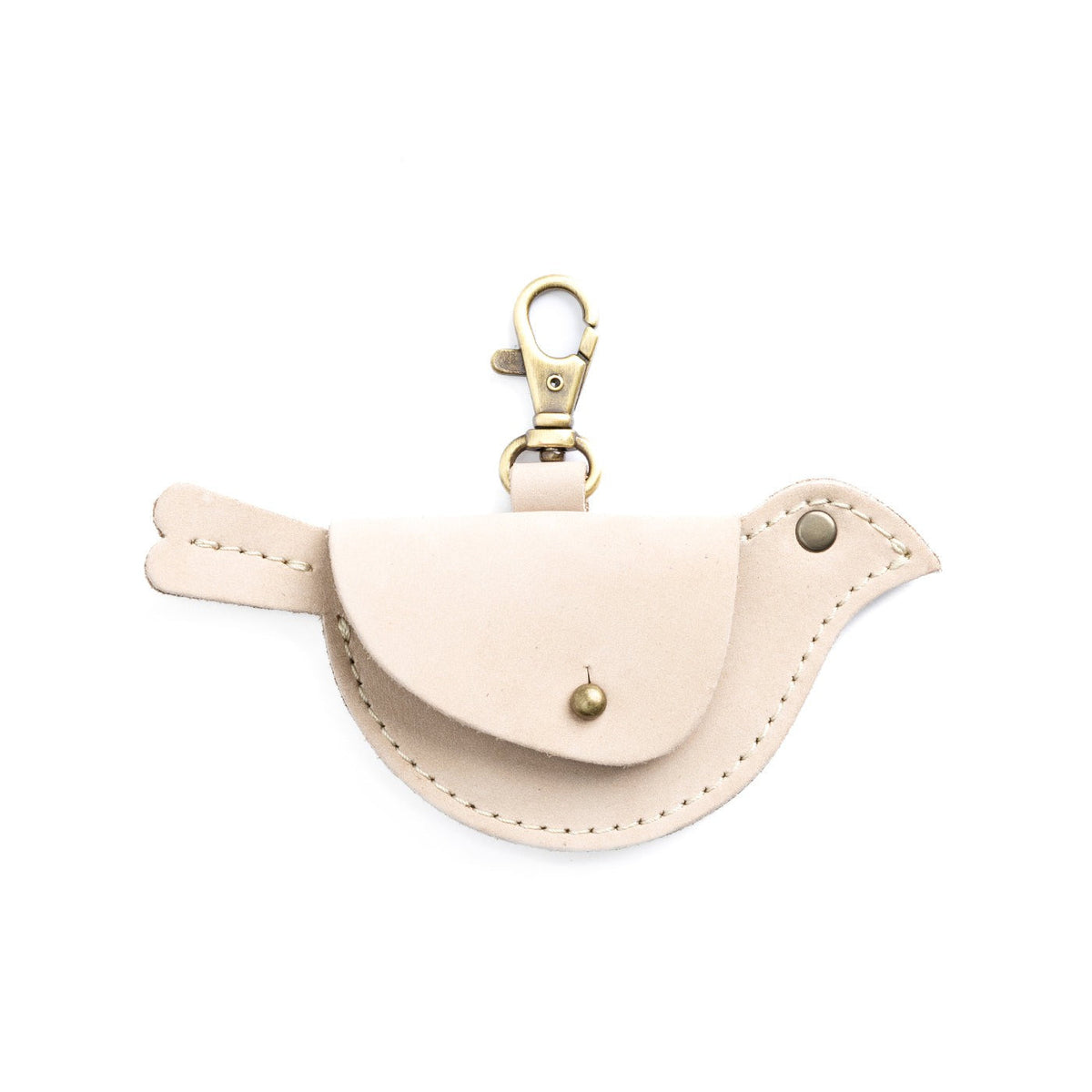 Dragon Bone | Bird shaped pouch with button closure and lobster clasp