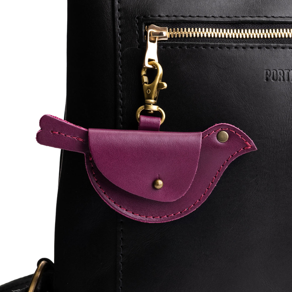 Lollipop | Bird shaped pouch with button closure and lobster clasp