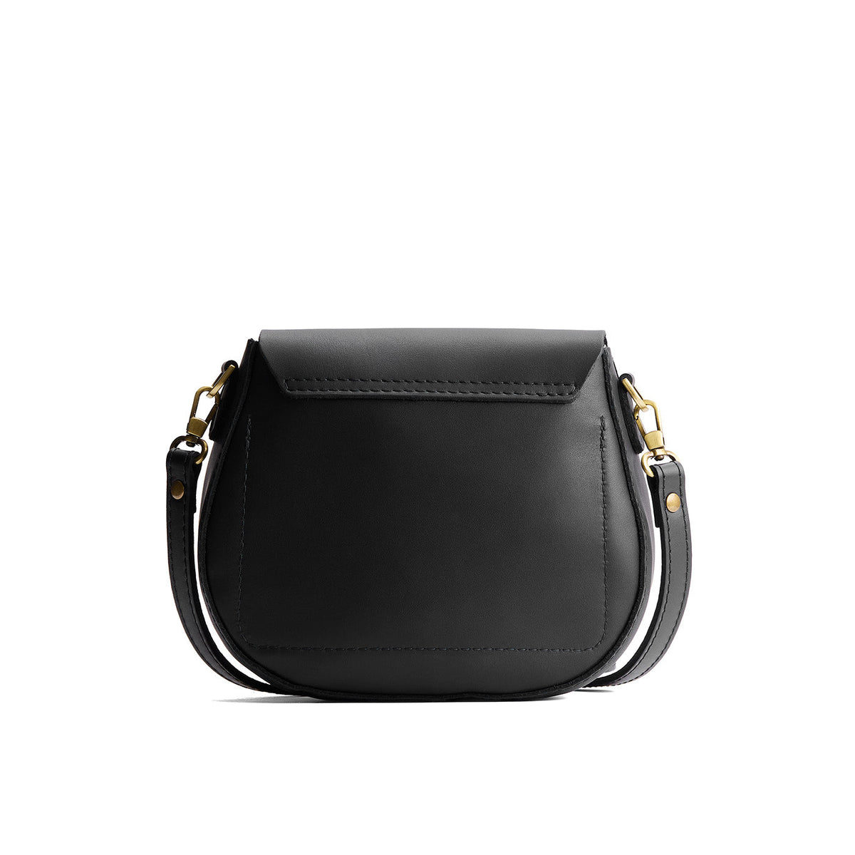 Black*Small | Petite leather Crossbody with a flap and magnetic closure