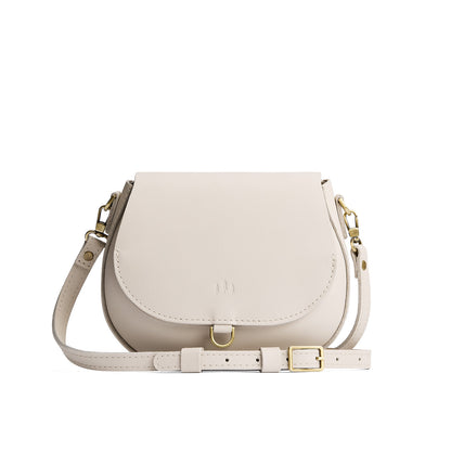 Bone*Small | Petite leather Crossbody with a flap and magnetic closure