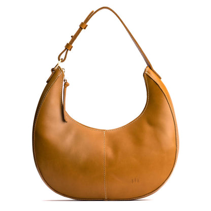 Mango*Large | Crescent shaped shoulder bag with zipper closure and adjustable strap