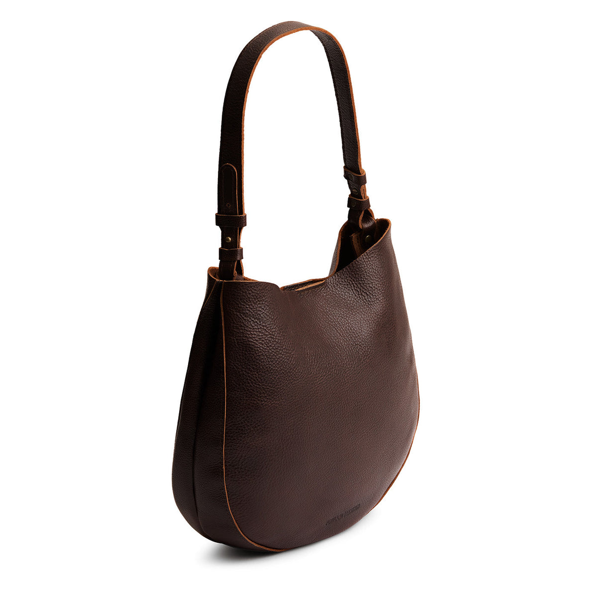 Coldbrew*Large | Rounded shoulder bag with adjustable strap on a white background