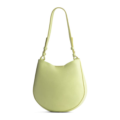 Shadow Lime*Medium | Rounded shoulder bag with adjustable strap on a white background