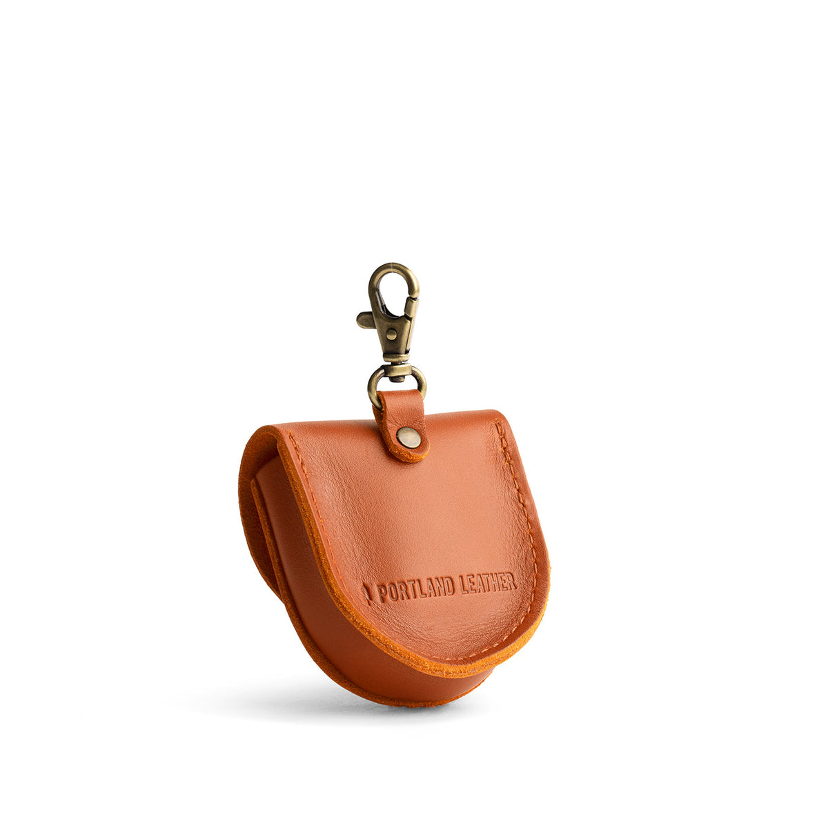 Honey | U shaped pouch with leather flower applique