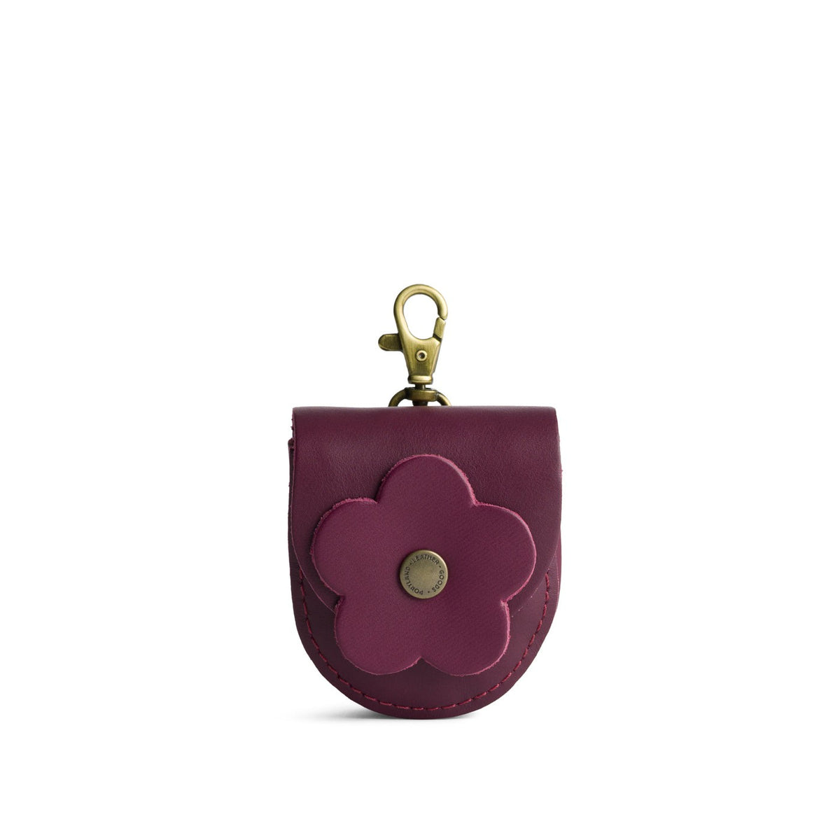 Lollipop | U shaped pouch with leather flower applique