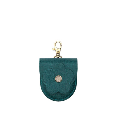Sea Glass | U shaped pouch with leather flower applique