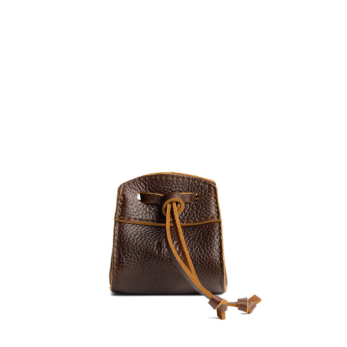 Coldbrew | Small leather pouch with leather drawstring closure and lobster claw clasp