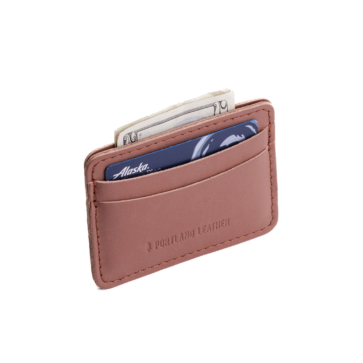 Sunkissed | Minimalist leather wallet with card slots and PLG logo