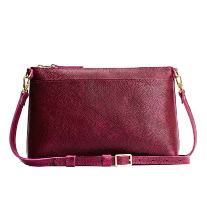 Orchid*Large | Zip top crossbody bag with detachable strap