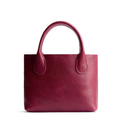 Orchid*Small | Petite tote purse with structured leather handles and crossbody strap