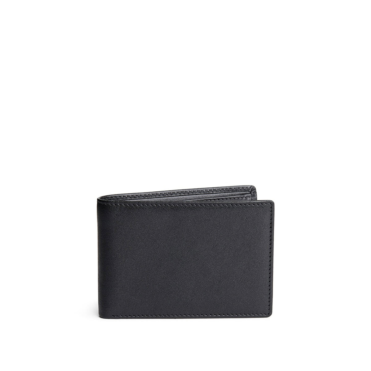 Black Rock | Bifold leather wallet with card slots closed