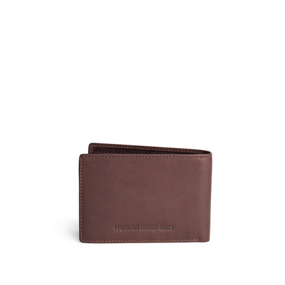 Trailstone | Bifold leather wallet with card slots closed