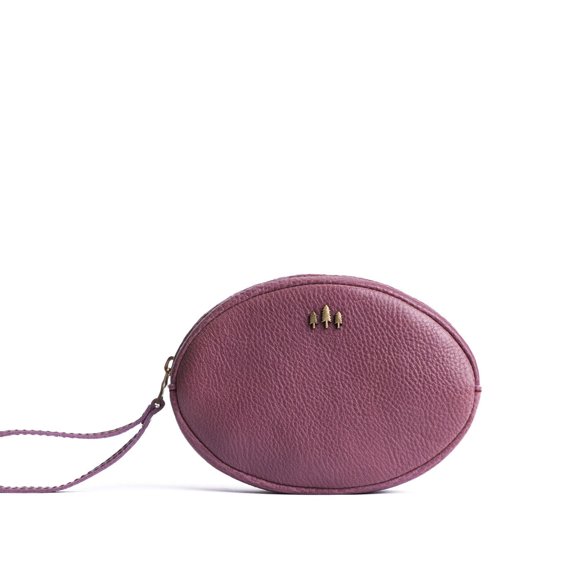 Kyoto*Large | Oval shaped pouch with zipper and wristlet strap