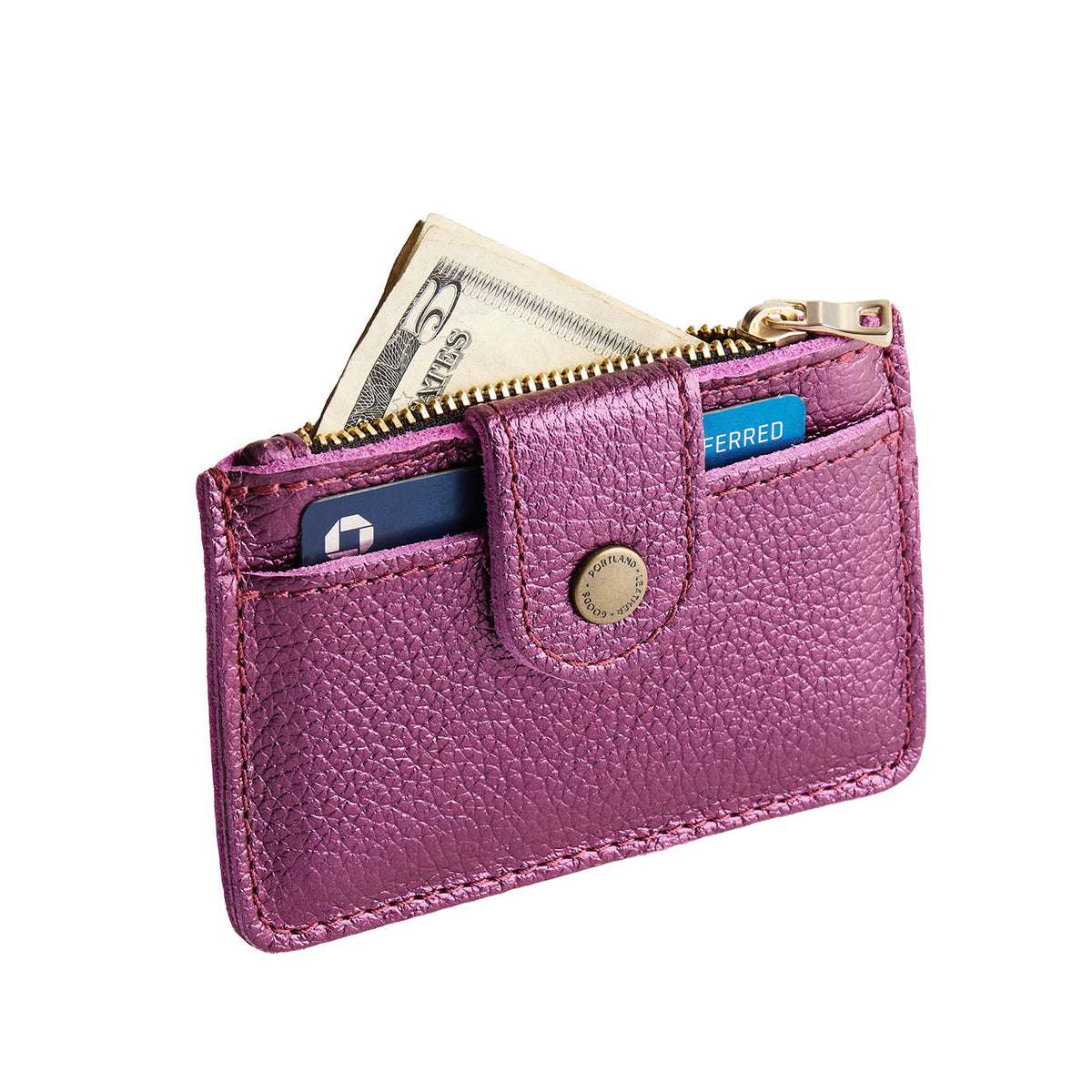 Ultra Violet | Compact wallet with snap closure and zippered pouch