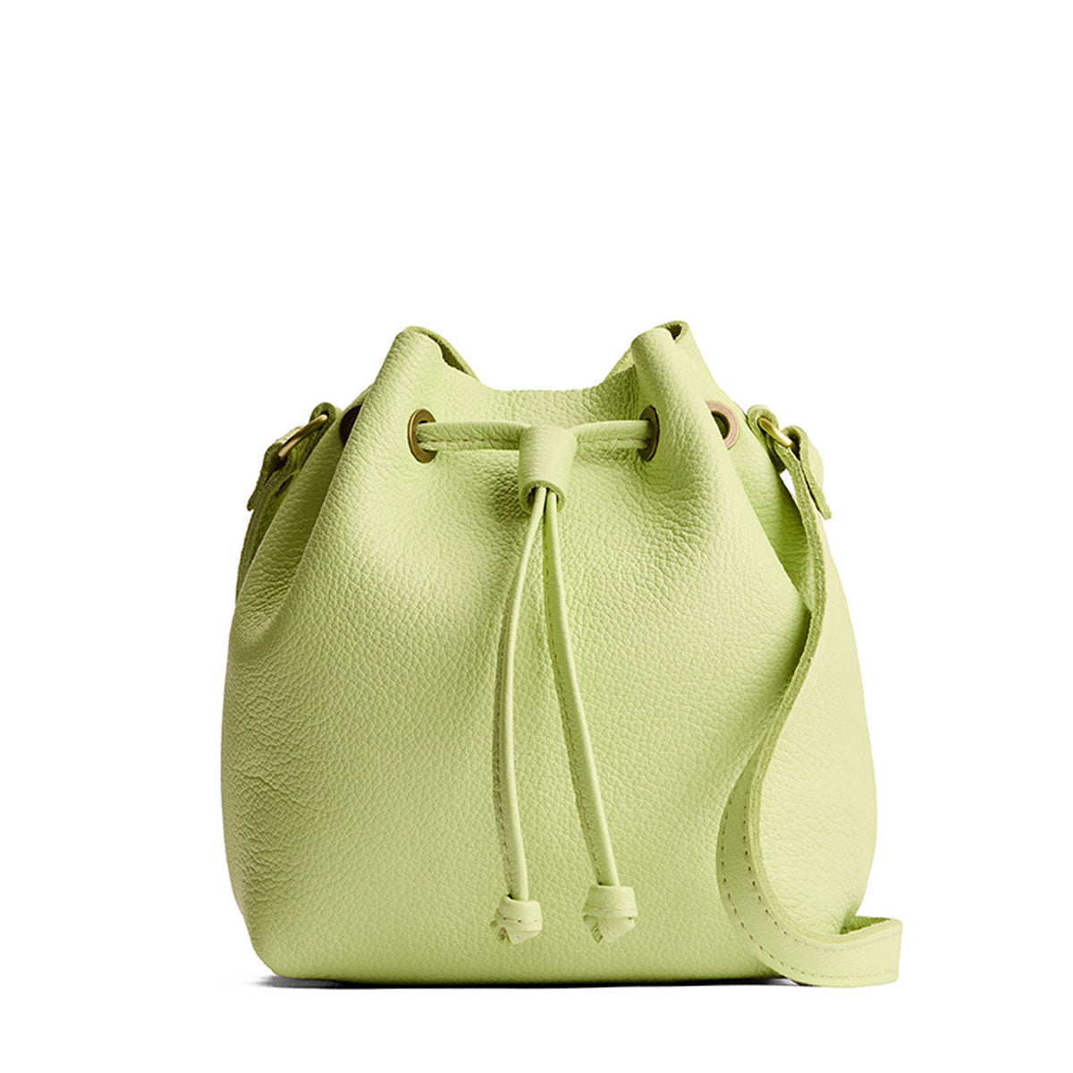 Shadow Lime*Small | Slouchy crossbody bag with leather drawstring closure