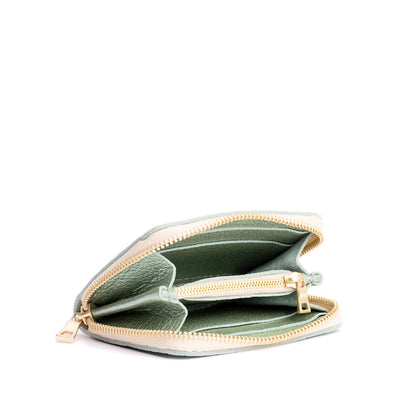 Beetle | Small leather wallet with zipper and PLG logo