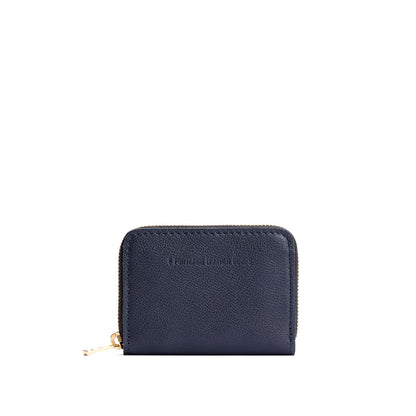Night Owl | Small leather wallet with zipper and PLG logo