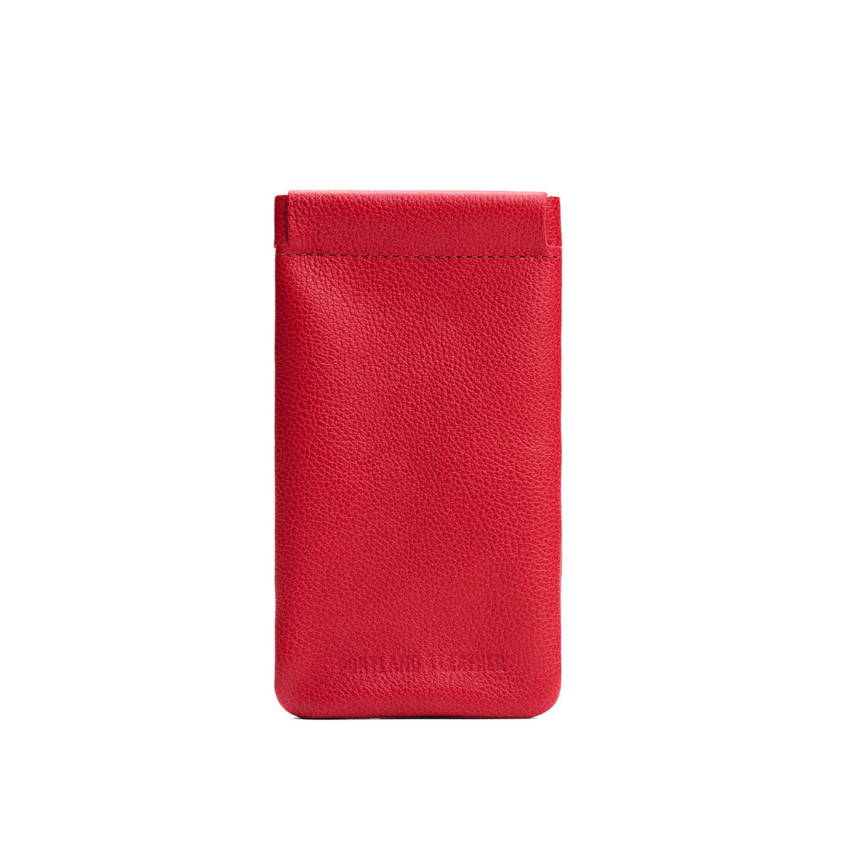 Cherry | Leather glasses case with hidden metal spring closure