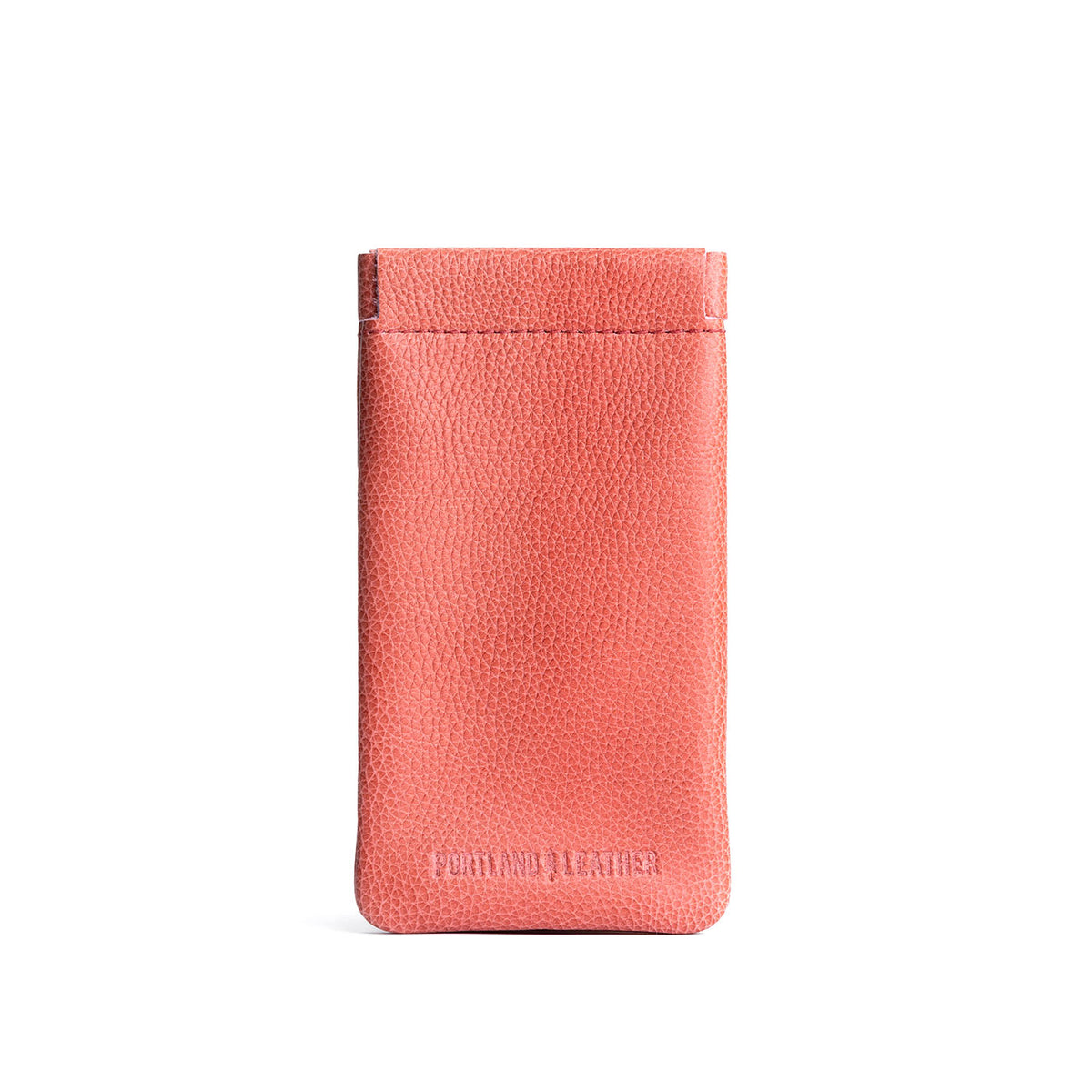 Watermelon | Leather glasses case with hidden metal spring closure