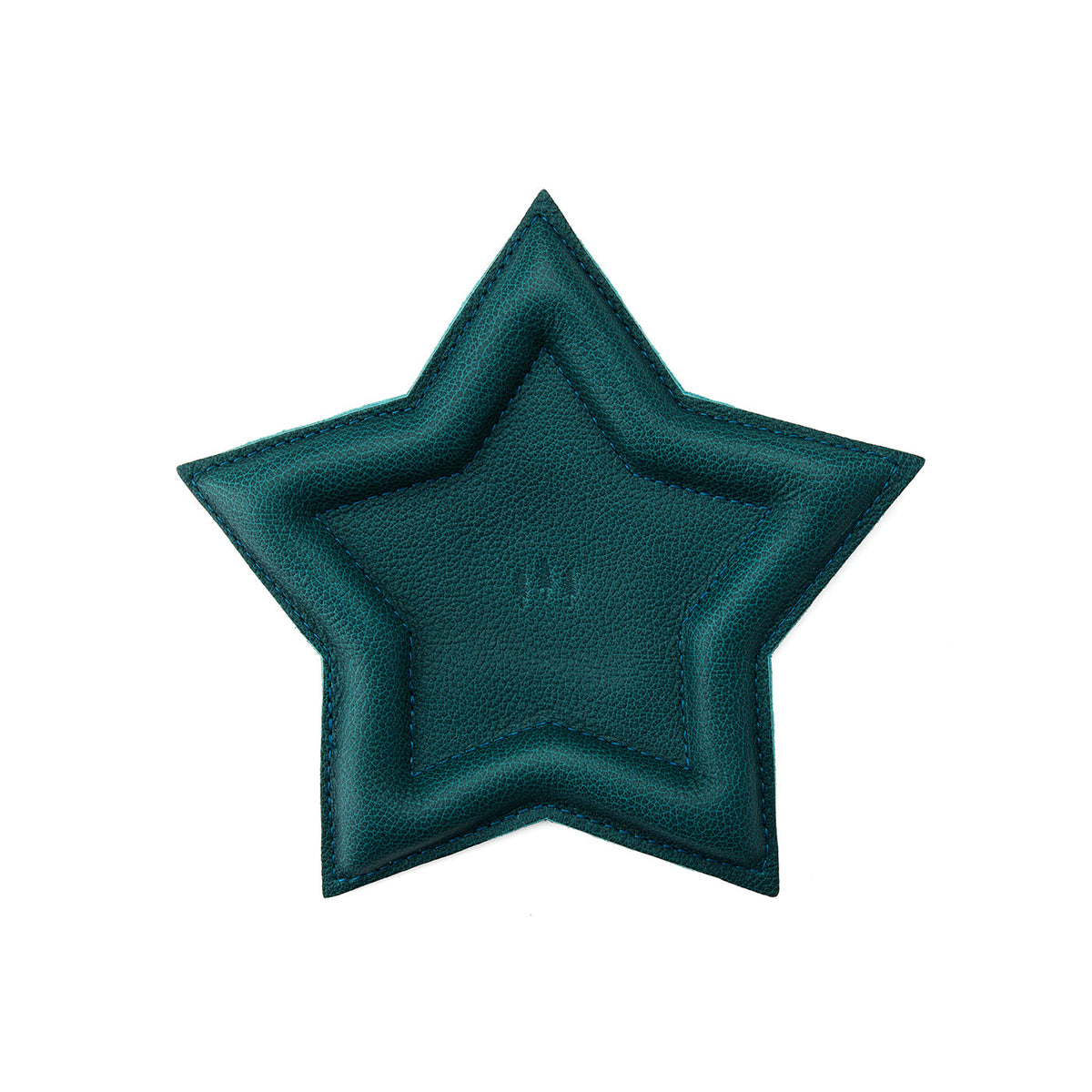 Sea Glass | Star shaped leather tray with stuffed edges