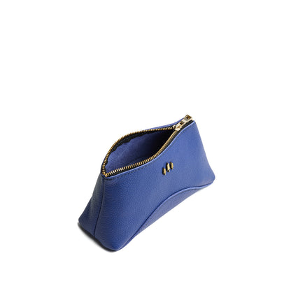 Molino Blue | Rectangular makeup bag pouch with top zipper