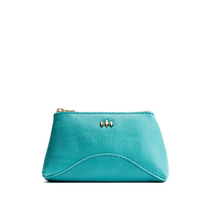 Seafoam | Rectangular makeup bag pouch with top zipper