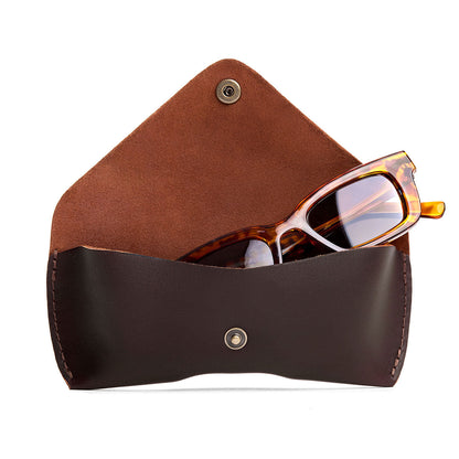 Grizzly | Leather sunglasses case with snap closure