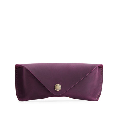 Larkspur | Leather sunglasses case with snap closure