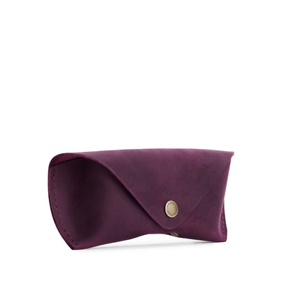 Larkspur | Leather sunglasses case with snap closure