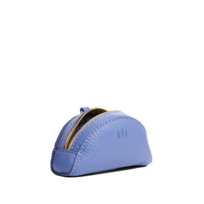 Aster | Small half-moon shaped keychain pouch with zipper closure