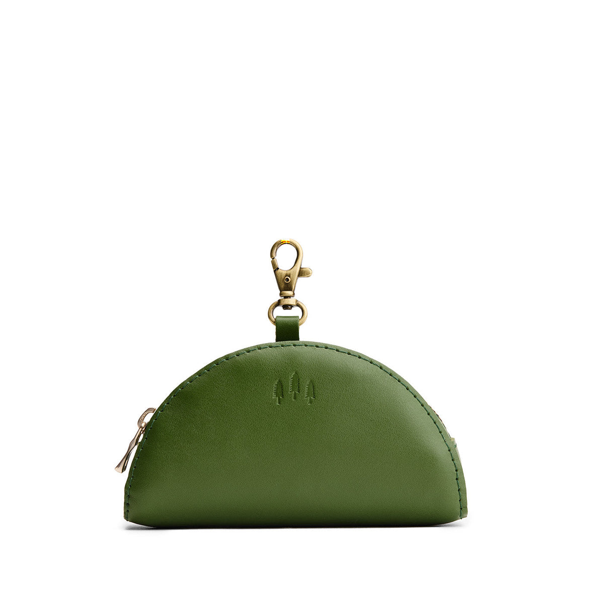 Cactus | Small half-moon shaped keychain pouch with zipper closure