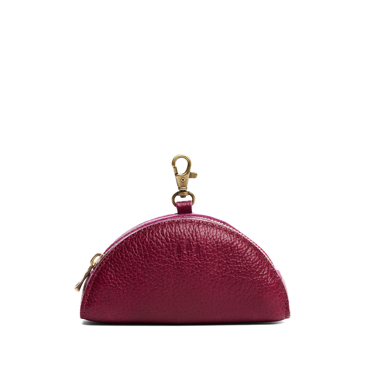 Orchid | Small half-moon shaped keychain pouch with zipper closure