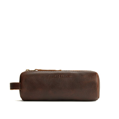 Coldbrew | Cylindrical leather pouch with zipper and handle