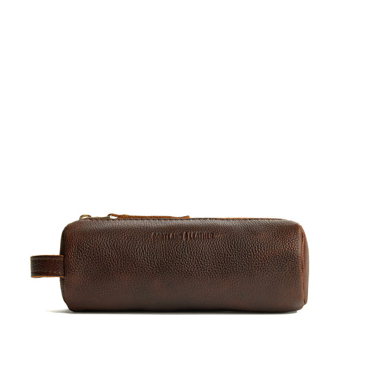 Coldbrew | Cylindrical leather pouch with zipper and handle