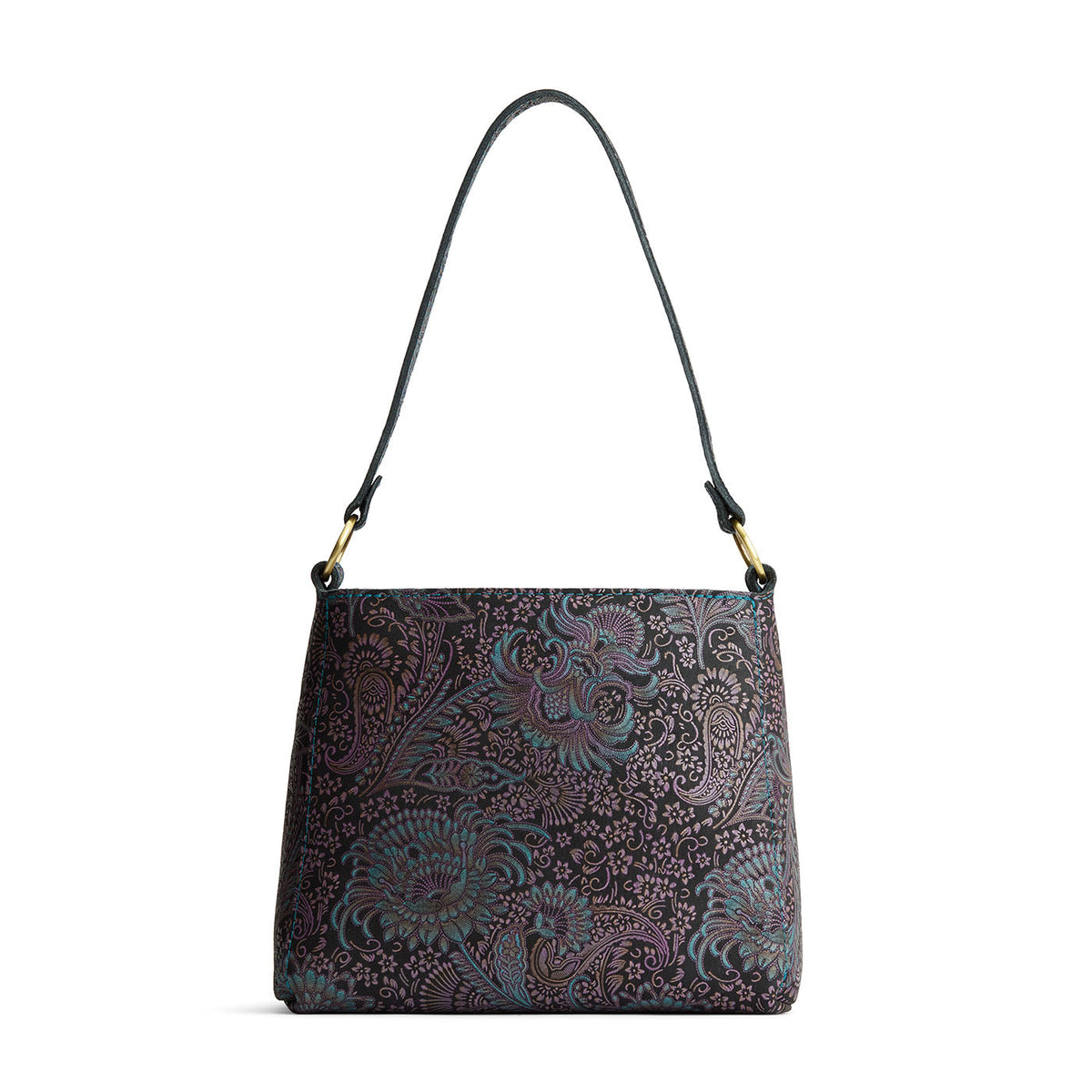 Masquerade*Small | Triangular shoulder bag with antiqued brass finished hardware