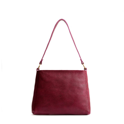 Orchid*Small | Triangular shoulder bag with antiqued brass finished hardware