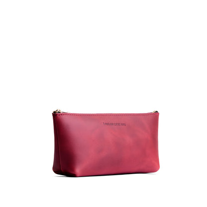 Anemone | Leather utility bag pouch with top zipper