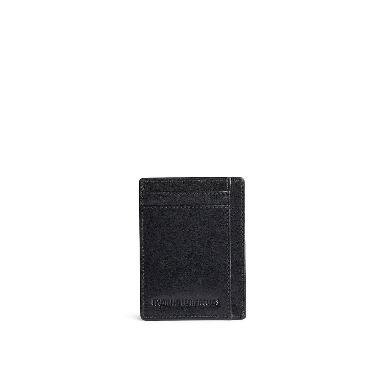 Black Rock | Vertical leather card holder on a white background