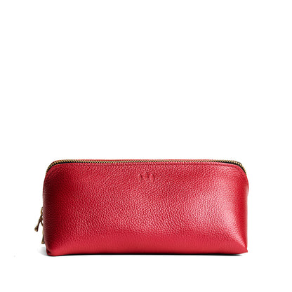 Reba Red | Triangular shaped pouch with extra long zipper