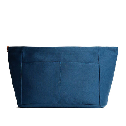Naples Blue*Zipper*Large | Large canvas bag insert for organization